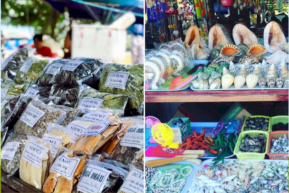 Tan Hiep Market specializes in selling agricultural products, food, dried goods, and souvenirs